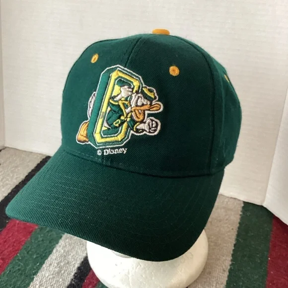 Zephyr Oregon ducks Fitted Hat Size 7 1/8 vintage retro Donald Duck - Picture 10 of 10